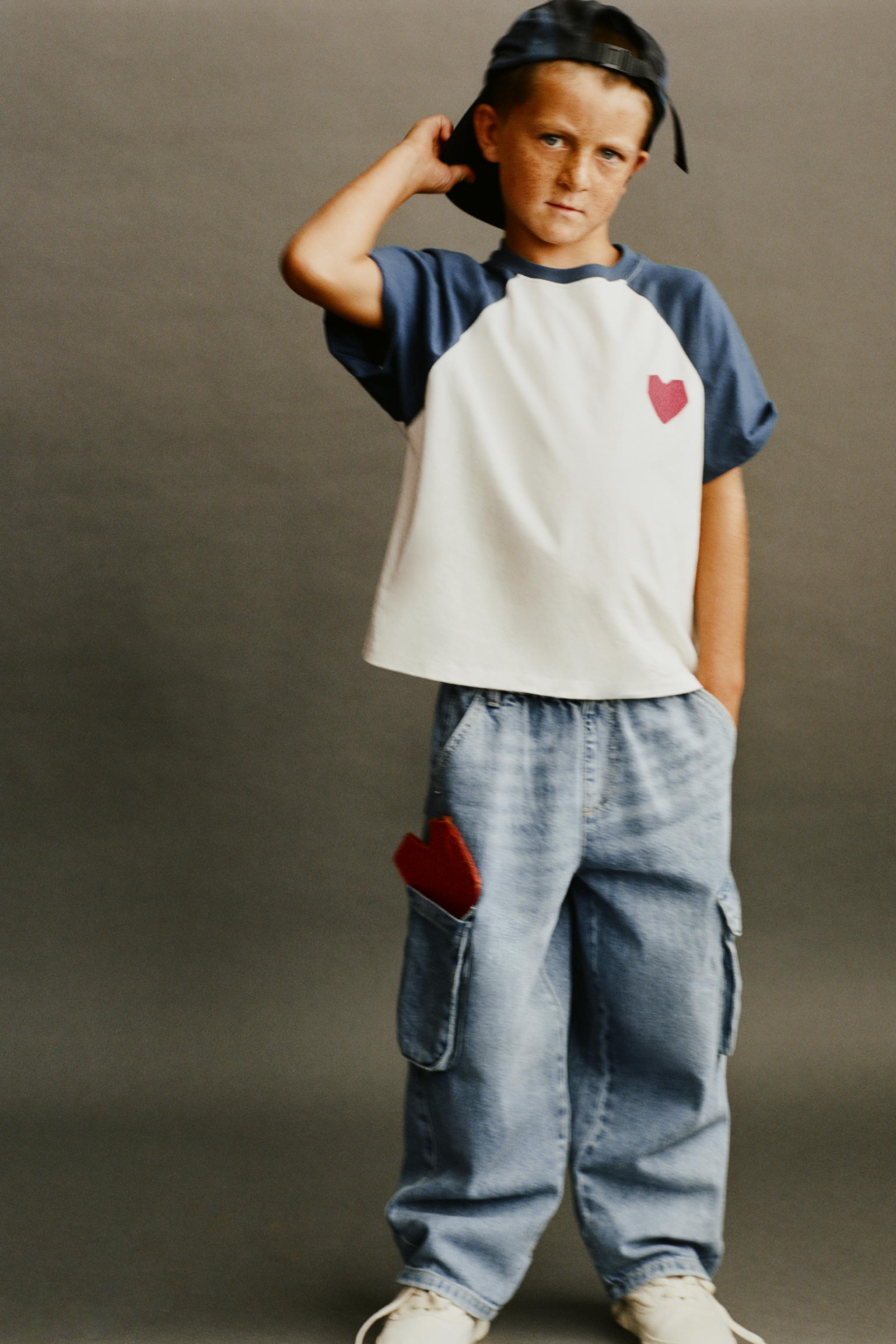 CARGO BALLOON JEANS WITH LABEL